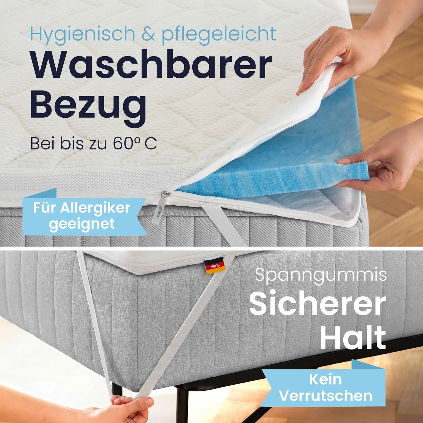 Meos Gel-Schaum Topper 160x200 cm