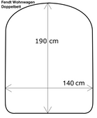 Topper für Fendt Wohnwagen Doppelbett