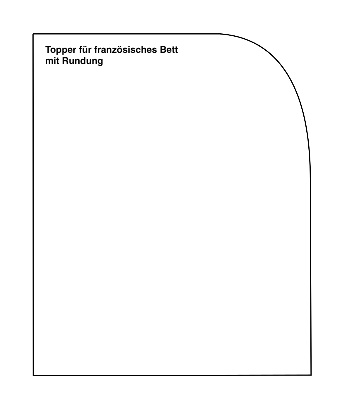 Topper für französisches Bett mit Rundung als Maßanfertigung