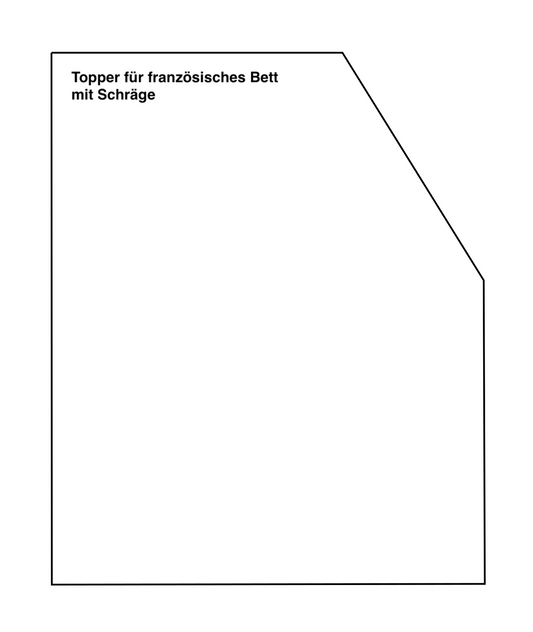 Topper für französisches Bett mit Schräge als Maßanfertigung